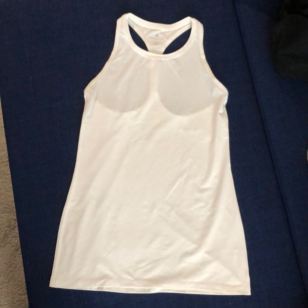 Athleta XXS white high neck workout tank - NEW NO TAGS